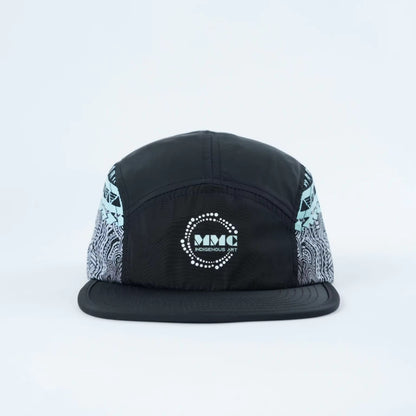 5 panel cap - black