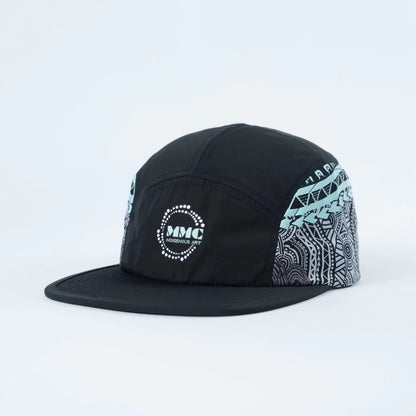 5 panel cap - black