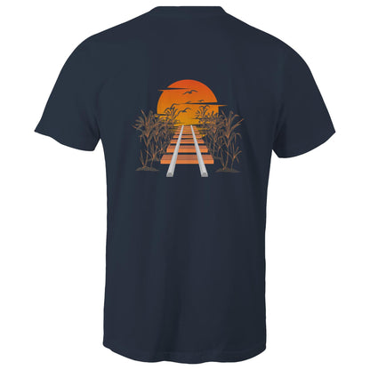 Railway Sunset Staple - Mens T-Shirt